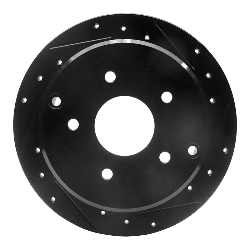 Pontiac GTO Brake Rotor (1) - Rear Right - R1 Concepts - Drilled & Slotted - Black - 2004